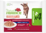 Natural Trainer 4x85g Natural Trainer Adult csirke nedves macskatáp Lazac