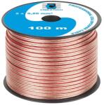 Cabletech Hangszórókábel transzparens réz-alumínium CCA 2x0, 2mm2 (KAB0351)