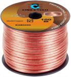 Cabletech Réz hangszórókábel, transzparens 2x0, 2mm2 (KAB0299)