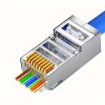 Emtex Mufa RJ45 FTP Cat. 6A Emtex EMT-PR6A-FTP, ecranata, passthrough, 100 bucati (EMT-PR6A-FTP)