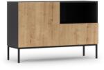 Eltap Lanzzi 120 komód fekete matt, artisan oak komód, fekete - mindigbutor