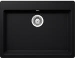 SCHOCK Schock Galaxy N-100L konyhai mosogatótálca Cristadur Puro 700 x 530 mm, gránit kompozit, hagyományos beépítés, intenzív fekete (GAXN100LPURO)