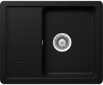 SCHOCK Schock Toledo D-100XS konyhai mosogatótálca, gránit kompozit, Cristadur Puro, intenzív fekete, 620 x 500 mm, munkalapra építhető (TOLD100XSPURO)