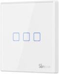 SONOFF T2EU3C-RF - întrerupător tactil smart, panou tactil wireless RF433, 3 canale (T2EU3C-RF)