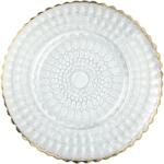LE COQ PORCELAINE LE COQ Helios Lapos tányér, ø: 215 mm, arany, barokk szegély