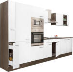 Leziter Yorki 360 konyhablokk yorki tölgy korpusz, selyemfényű fehér fronttal polcos szekrénnyel (L360YFH-PSZ)