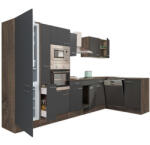 Leziter Yorki Konyhabútor - Sarok - 370 cm - Alulfagyasztós Hűtővel