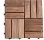 divero Csempe teraszlap 1 db teak fa padlópanel 1m2 30x30x2 cm (HF55640)