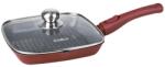 Bachmayer Tigaie Grill Antiaderenta, 28 cm, cu Maner, Burgundy, Bachmayer (MRK-BM-7854-28)