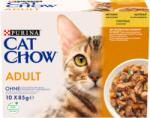 Cat Chow PURINA Cat Chow Adult Macskaeledel csirkével és cukkinivel zselében 10x85 g