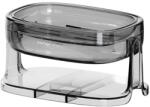 Flippy Savoniera cu Suport 2 in 1, Flippy, Pentru Perete sau Blat, PET, Scurgere Optima, GriTransparent (teo-128516)