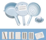Flippy Razatoare multifunctionala Flippy pentru legume, fructe, branzeturi, 10 piese, 27.6x8 cm, albastru (teo-124571)
