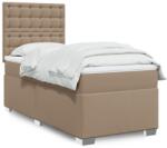 vidaXL cappuccino színű műbőr rugós ágy matraccal 80 x 200 cm (3290699)