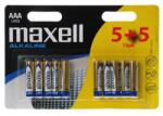 Maxell Maxell: Alkáli ceruzaelem 1.5V AAA LR03 5+5db bliszteres csomagolásban (724924) - innotechshop