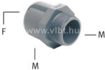 SAB Pvc idom Csõvég 9050 63×75×6/4" KM