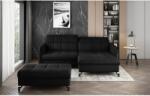 ELTAP Sarok lorelle + pouf lounge ülőgarnitúra szett, fekete - sprintbutor - 579 600 Ft