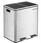 SONGMICS Szemeteskosár fedéllel Jordan 2x30 L ezüst (LTB60NL)