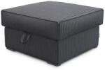  Taburet gri inchis SMART COSARO cu spatiu de depozitare 65x65 cm