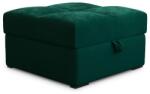  Taburet verde inchis ZENOVA cu spatiu de depozitare 65x65 cm