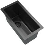 Gamma Stalowy S2244 egymedencés rozsdamentes acél mosogató, fekete, beépíthető (S2244-BK)