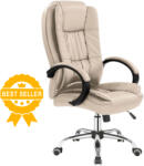 Halmar RELAX irodai szék, bézs, ökobőr, napi 4-6 órás használatra