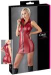 Cottelli Collection Party - cipzáras, ujjatlan fényes miniruha (piros) (27174503051) - sexshopcenter