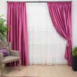 Hiko Set 2 draperii Hiko Comfy catifea flamingo pink, cu rejansa (10013204)