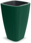Prosperplast Oro High Square virágcserép, 30 cm - fenyőzöld (DHOS300-2411U)