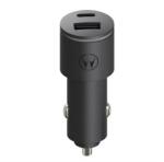 Motorola TURBOPOWER autós töltő USB+Type-C aljzat (45W, PD gyorstöltő 3.0) FEKETE (B0DJH9HFNR) - bluedigital
