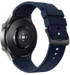 gigapack Pótszíj (univerzális, 22 mm, szilikon, állítható, fekete kapocs) SÖTÉTKÉK Huawei Watch GT 2 46mm, Huawei Watch GT, Huawei Watch GT Active, Huawei Watch GT Fortuna, Huawei Watch, Huawei Watch (GP-14152