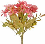 Valex Decor 15 virágfejes, 5 ágú selyemvirág csokor, 25cm magas - Rózsaszín (AF054-04)