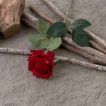 Valex Decor Bordó rózsa szál realisztikus tapintású szirmokkal, 42.5cm magas (AF147-01)