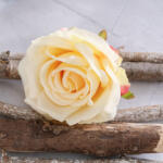 Valex Decor Rózsa selyemvirág fej, 10cm - Krém (AF144-04)