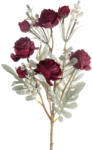 Valex Decor Hamvas rózsa ág, 56cm magas - Vörös (AF022-02)