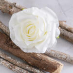 Valex Decor Rózsa selyemvirág fej, 10cm - Fehér (AF144-01)