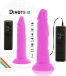 Diversia Dildo Vibrator Diversia Flexible vibrating dildo 23 cm -o- 4.3 cm Dildo