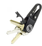 Somogyi True Utility Keyshackle, TU921, 7 in 1, multifunkcionális szerszám, csavarhúzó, fekete titániumbevonatú karabiner , valódi bőr, TU921 (TU921)