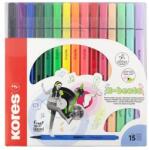 Kores Filctoll készlet, kimosható, KORES "K-beats", 15 különböző szín (IK29215) - primatinta