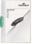 DURABLE Gyorsfűző, klipes, A4, DURABLE Swingclip® 30 , sötétzöld (DB226032)