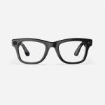 Meta RAY-BAN Meta Wayfarer (Standard) Smart Glasses - Shiny Black, Clear