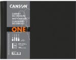 Canson One 27, 9x21, 6 cm, fekvő, 100 g/m2, ragasztott fehér rajzpapírfüzet (C31200L026) - officedepot