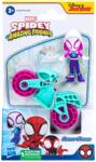 Spidey and His Amazing Friends Set figurina cu motocicleta, Spidey and his Amazing Friends, Ghost Spider, F7262 Figurina