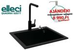 Elleci - QUADRA1 szett - Gránit mosogatótálca csapteleppel és mosogatószer-adagolóval (QUADRA1SZETT) - watermarkt