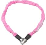 Kryptonite Keeper 465 Combo integrált számkombinációs láncos lakat, 65 cm x 4 mm, rózsaszín