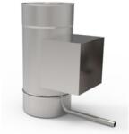 Kominus Kerek kezdőidom kondenzvíz elvezetővel, tisztító idommal 0, 8mm-es saválló anyagból (Ø250 mm) (KSD25WO-14X21)