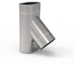 Kominus 45° Ovális bekötő idom 0, 8mm-es saválló anyagból (120X180) (KOD12X18TR45-D160)