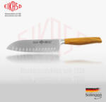 EIKASO SANTOKU KÉS OLÍVFA NYÉLLEL , BORDÁZOTT - 20 cm (HRC-6402031-110)