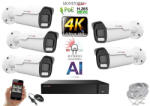 Monitorrs Security - AI Hybrid Light IP Park kamerarendszer 5 kamerával 8 Mpix - 6070k5