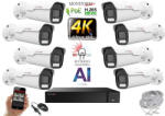 Monitorrs Security - AI Hybrid Light IP Park kamerarendszer 8 kamerával 8 Mpix - 6070k8