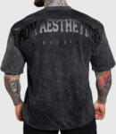 Iron Aesthetics Oversize póló Iron Aesthetics College, washed black: XXL Fekete